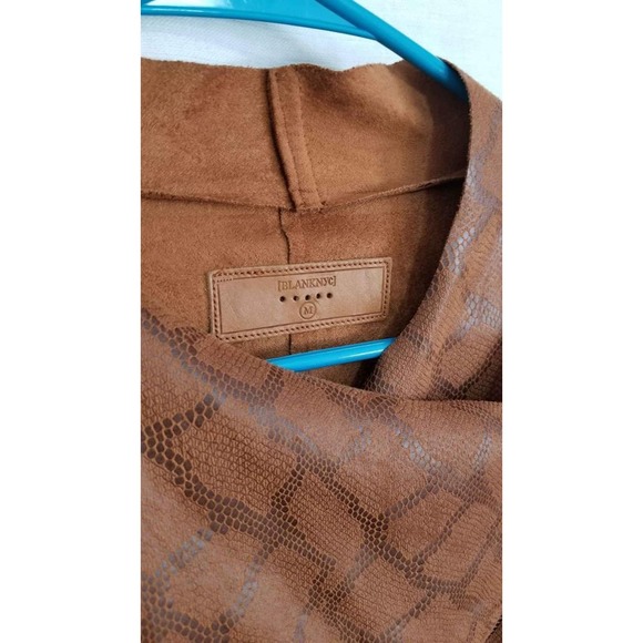 Anthropologie Blank NYC Sharona Brown Snake Print Jacket Size M - Picture 3 of 9